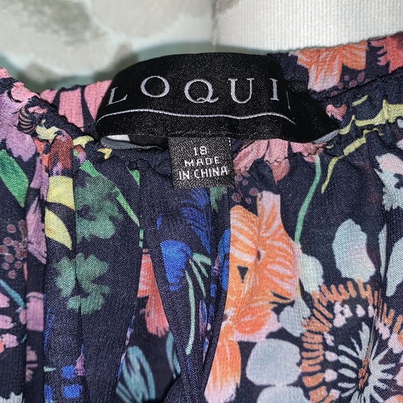 ELOQUII Navy Floral Dress - Picture 4 of 4